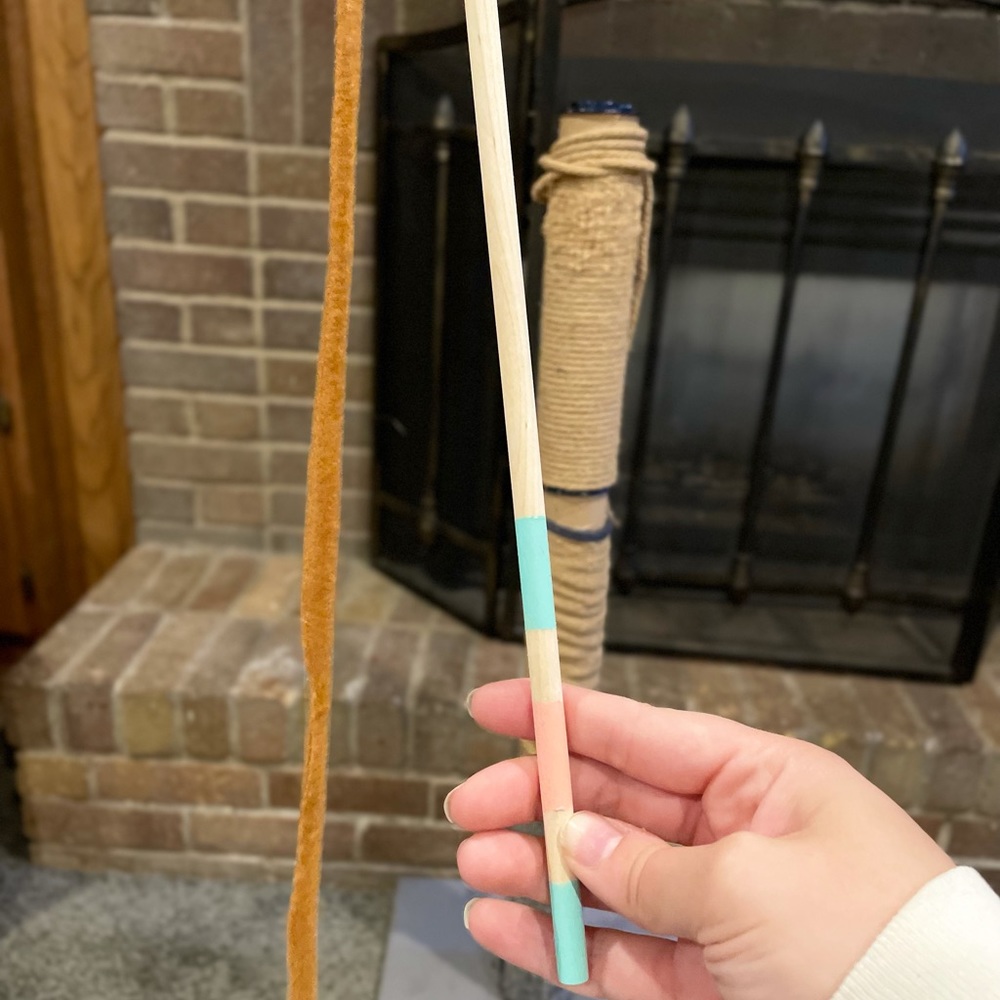Handmade cat teaser toy